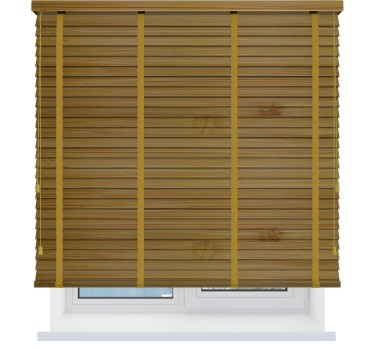 Бамбуковые жалюзи с тесьмой 50 мм. кофе